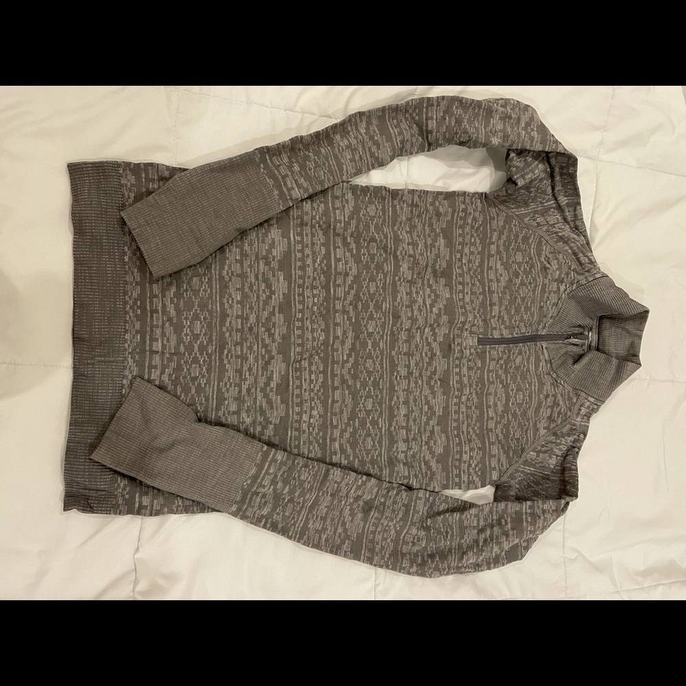 Grey lululemon long sleeve quarter zip